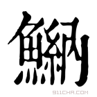 康熙字典 𩹾